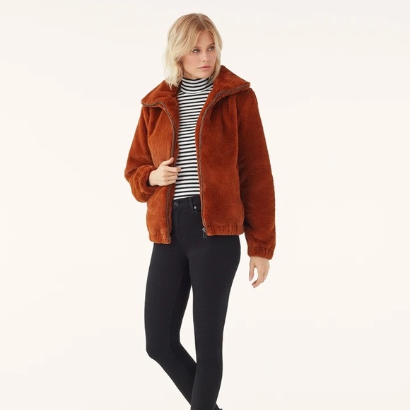 Splendid Olympia Faux Fur Jacket Sz XS - Picture 2 of 6